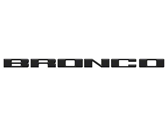 Ford Bronco Grille Lettering; Matte Black VN2DZ9942528AE (21-23 Bronco ...