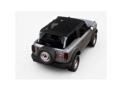 Ford Soft Mesh Bimini Top; Black (21-25 Bronco 2-Door)