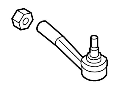 Ford Steering Tie Rod End; Outer (21-25 Bronco)