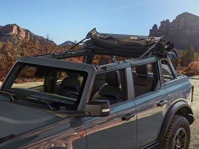 Ford TrekTop Retractable Soft Top; Black Twill (21-25 Bronco 4-Door)