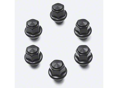Ford Performance Black Lug Nut Kit; 14mm x 1.50; Set of 6 (22-25 Bronco Raptor)