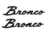 Ford Performance Classic Script Fender Badges; Matte Black (21-26 Bronco)