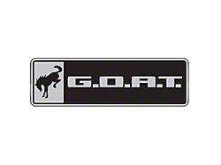 Ford Racing G.O.A.T. Badge; Black/Chrome (21-26 Bronco)