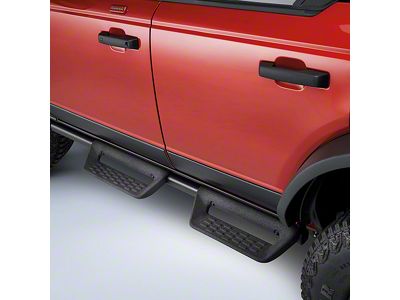 Ford Performance Off-Road Hoop Steps; Textured Matte Black (21-25 Bronco 4-Door)
