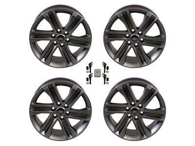 Ford Performance Six Spoke Dark Alloy 6-Lug 4-Wheel Kit with TPMS Sensors; 20x8.5; 44mm Offset (22-25 Bronco Raptor)