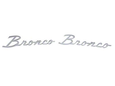 Ford Performance Classic Script Fender Badges; Silver (21-25 Bronco Sport)
