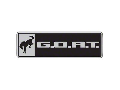 Ford Performance G.O.A.T. Badge; Black/Chrome (21-25 Bronco Sport)