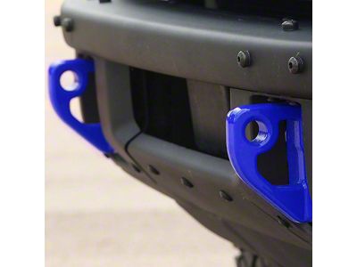 Ford Performance Tow Hooks; Blue (21-25 Bronco w/ Modular Front Bumper)