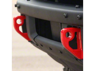 Ford Performance Tow Hooks; Red (21-25 Bronco w/ Modular Front Bumper)