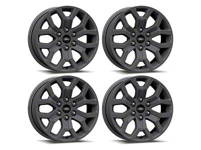 Ford Performance Tremor Matte Gray 6-Lug 4-Wheel Kit with TPMS Sensors; 18x7.5; 44mm Offset (22-25 Bronco Raptor)