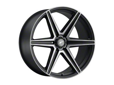 Forgestar X6 Satin Black Machined with Double Dark Tint 6-Lug Wheel; 24x10; 25mm Offset (16-23 Tacoma)