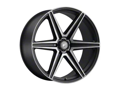 Forgestar X6 Satin Black Machined with Double Dark Tint 6-Lug Wheel; 24x10; 25mm Offset (24-25 Tacoma)