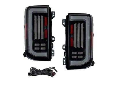 Form Lighting LED Tail Lights; Black Housing; Smoked Lens (21-25 Bronco)