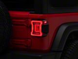 Form Lighting LED Tail Lights; Black Housing; Red Lens (18-23 Jeep Wrangler JL)