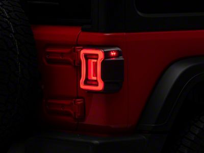 Form Lighting LED Tail Lights; Black Housing; Smoked Lens (18-25 Jeep Wrangler JL w/ Factory Halogen Tail Lights)