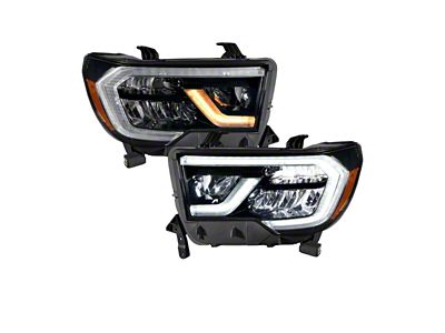Form Lighting LED Reflector Headlights; Black Housing; Clear Lens (07-13 Tundra)