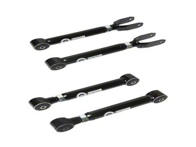 Freedom Offroad Adjustable Front and Rear Upper Control Arms 0 to 8-Inch Lift (97-06 Jeep Wrangler TJ)