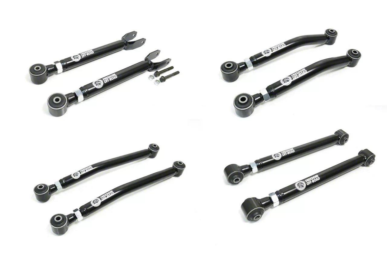 Freedom Offroad Jeep Wrangler Adjustable Front and Rear Control Arms