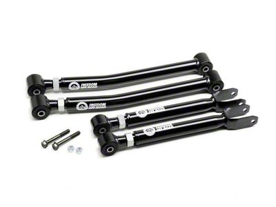 Freedom Offroad Adjustable Front Upper and Lower Control Arms for 0 to 4.50-Inch Lift (07-18 Jeep Wrangler JK)