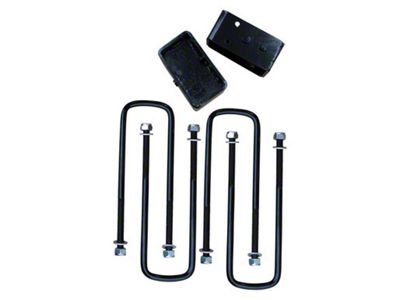 Freedom Offroad 3-Inch Steel Rear Lift Blocks with Extended U-Bolts (04-24 Titan)