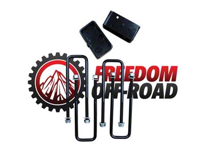 Freedom Offroad 3-Inch Steel Rear Lift Blocks with Extended U-Bolts (07-21 Tundra)