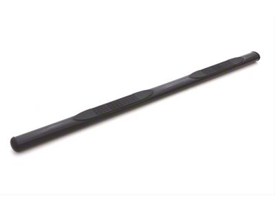 4-Inch Oval Straight Nerf Side Step Bars; Black (05-21 Frontier Crew Cab)