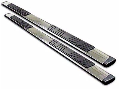 Go Rhino 5-Inch OE Xtreme Low Profile Side Step Bars; Polished (05-25 Frontier Crew Cab)