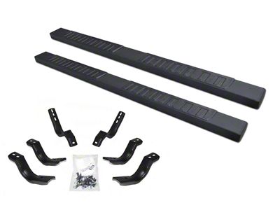 Go Rhino 6-Inch OE Xtreme II Side Step Bars; Textured Black (05-25 Frontier Crew Cab)