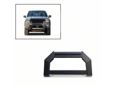 Armour Bull Bar; Black (22-25 Frontier)
