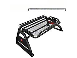 Atlas Roll Bar with 40-Inch LED Light Bar; Black (05-21 Frontier)