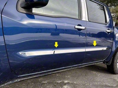 Body Side Molding Accent Trim; Stainless Steel (22-25 Frontier Crew Cab)