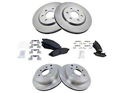 Ceramic 6-Lug Brake Rotor and Pad Kit; Front and Rear (05-26 V6 Frontier)
