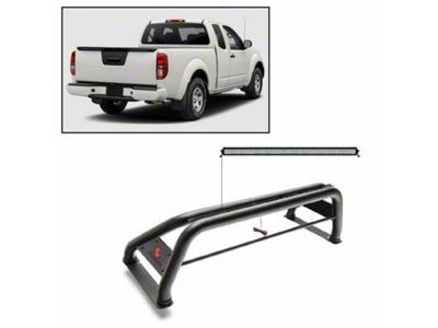 Classic Roll Bar with 40-Inch LED Light Bar; Black (05-21 Frontier)