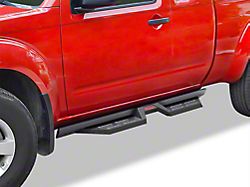 Drop Style Door to Door Nerf Side Step Bars; Black (05-26 Frontier King Cab)