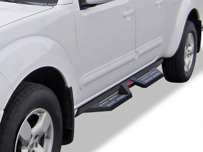 Drop Style Door to Door Nerf Side Step Bars; Black (05-25 Frontier Crew Cab)