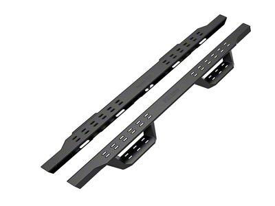 Drop Style Door to Door Nerf Side Step Bars; Black (05-25 Frontier King Cab)