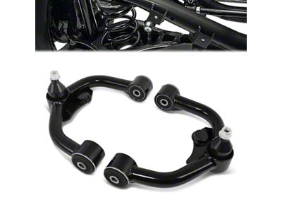 Front Upper Control Arms for 2 to 4-Inch Lift; Black (05-25 Frontier)