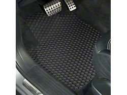 Intro-Tech Hexomat Custom Fit All-Weather Front and Rear Floor Mats; Black (22-25 Frontier Crew Cab)