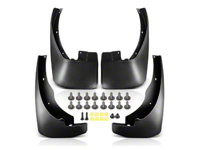 Mud Flap Splash Guards; Front and Rear (05-22 Frontier)
