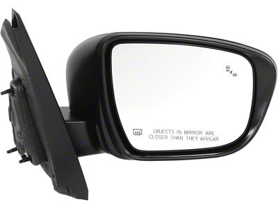 OE Style Powered Heated Mirror; Passenger Side; Black (22-26 Frontier w/ Blind Spot Monitoring & Intelligent Around View System)