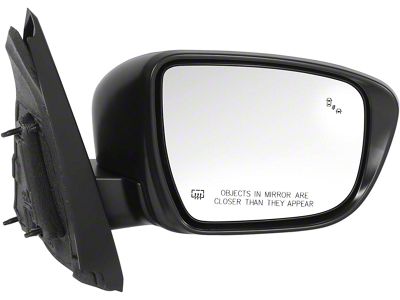 OE Style Powered Heated Mirror; Passenger Side; Paintable Black (22-25 Frontier w/ Blind Spot Monitoring & w/o Intelligent Around View System)