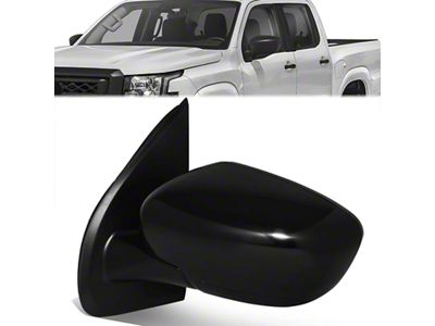 OE Style Powered Non-Heated Mirror; Driver Side; Black (22-26 Frontier w/o Blind Spot Monitoring & Intelligent Around View System)