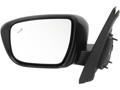 OE Style Powered Non-Heated Mirror; Driver Side; Paintable Black (22-25 Frontier w/ Blind Spot Monitoring & w/o Intelligent Around View System)