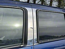 Pillar Post Trim; Stainless Steel; 4-Piece (22-25 Frontier Crew Cab)
