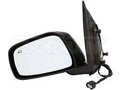Powered Heated Side Mirror; Driver Side; Black (05-15 Frontier Crew Cab)