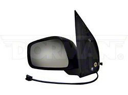 Powered Non-Heated Side Mirror; Driver Side; Textured Black (05-07 Frontier)