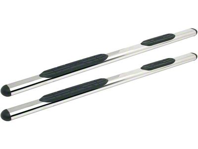 Premier 4 Oval Nerf Side Step Bars without Mounting Kit; Stainless Steel (05-21 Frontier Crew Cab)