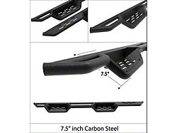 Round Tube Drop Style Nerf Side Step Bars; Black (05-25 Frontier Crew Cab)