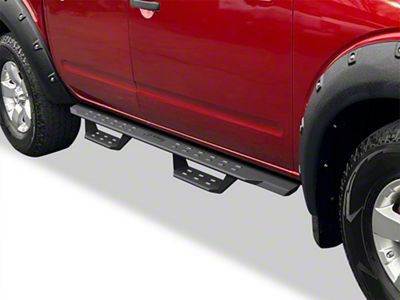 RS Style Nerf Side Step Bars; Black (05-25 Frontier Crew Cab)