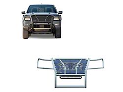 Rugged Heavy Duty Grille Guard with 20-Inch Double Row LED Light Bar; Black (22-26 Frontier)